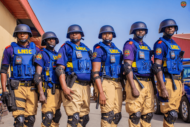 LNSA officers in formation